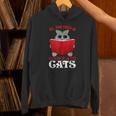 Book Lover Nerd Reading Teacher Bookworm Ladies Cat Unisex Hoodie