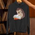 Book Reading Bookworm Forest Animal Wildlife Cute Hedgehog Unisex Hoodie Book Reading Bookworm Forest Animal Wildlife Cute Hedgehog Unisex Hoodie
