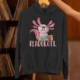 Book Reading Readolotl Amphibian Animal Bookworm Axolotl Unisex Hoodie