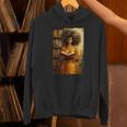 Bookish Melanin Afro Girl Reading Book Bookstore Woman Unisex Hoodie