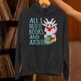 Books And Axolotl Kawaii Animal Axolotls Lover Owner Graphic Unisex Hoodie