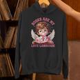 Books Are My Love Language Reading Lover I Valentines Cupid Unisex Hoodie Books Are My Love Language Reading Lover I Valentines Cupid Unisex Hoodie