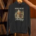 Books Are My Therapy Coffee Bookworm Retro Reading Unisex Hoodie
