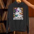 Boooks Ghosts Reading Book Retro Halloween Teacher Librarian Unisex Hoodie