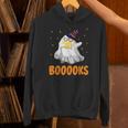Booooks Funny Halloween Cute Ghost Book Reading Unisex Hoodie Booooks Funny Halloween Cute Ghost Book Reading Unisex Hoodie
