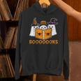 Booooks Ghost Boo Read Books Library Teacher Halloween Cute Unisex Hoodie