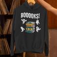 Booooks Ghost Reading Books Halloween Librarian Teacher Unisex Hoodie