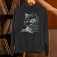Cat Art Book Cat Motif Flowers Cat Unisex Hoodie