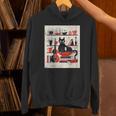 Cats Music Books Lover Essentials Red Retro Silkscreen Unisex Hoodie