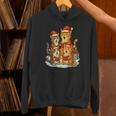 Cats Reading Books Christmas Tree Unisex Hoodie Cats Reading Books Christmas Tree Unisex Hoodie