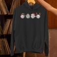 Christmas Baseball Player X-Mas Balls Unisex Hoodie