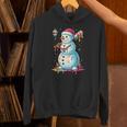 Christmas Baseball Snowman Drip For Boys Men Girls Women Unisex Hoodie