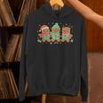 Christmas Library Gingerbread Man Books Lover Bookworm Unisex Hoodie