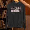 Coffee And Books Sip Then Flip Retro Varsity Reading Unisex Hoodie