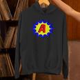 Comic Book Style Monogram Initial Letter A Superhero Unisex Hoodie