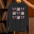 Coquette Bow Book US Flag 4th Of July Librarian Bookworm Unisex Hoodie Coquette Bow Book US Flag 4th Of July Librarian Bookworm Unisex Hoodie