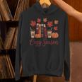 Cozy Season Autumn Leaves Books Pumpkins Fall Halloween Unisex Hoodie