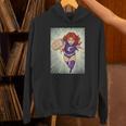 The Crimson Crescent 90s Retro Comic Book Superheroine Art Unisex Hoodie The Crimson Crescent 90s Retro Comic Book Superheroine Art Unisex Hoodie