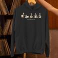 Cute Book Reading Geese Literary Animal Art Unisex Hoodie
