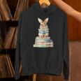 Cute Bunny Reading Book Back To School Easter Unisex Hoodie
