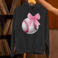Cute Coquette Baseball Pink Bow Player & Fan Girls Unisex Hoodie Cute Coquette Baseball Pink Bow Player & Fan Girls Unisex Hoodie