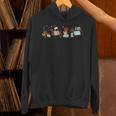 Cute Dachshund Book Reading Wiener Dog Bookish Librarian Unisex Hoodie
