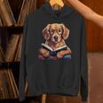 Cute Dog Golden Retriever Reading Book Unisex Hoodie Cute Dog Golden Retriever Reading Book Unisex Hoodie
