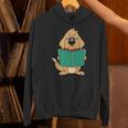 Cute Dog Reading A Human Training Book Dog Unisex Hoodie