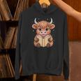 Cute Highland Cow Reading Book Unisex Hoodie