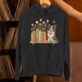Cute Kawaii Border Collie Dog Books Flowers Unisex Hoodie