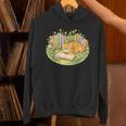 Cute Kawaii Cat Books Flowers Unisex Hoodie Cute Kawaii Cat Books Flowers Unisex Hoodie