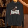 Cute Monkey Reading Books Literature Nature Unisex Hoodie Cute Monkey Reading Books Literature Nature Unisex Hoodie
