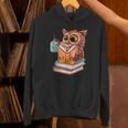 Cute Owl Reading Book And Drinking Tea Reading Rat Bookworm Unisex Hoodie Cute Owl Reading Book And Drinking Tea Reading Rat Bookworm Unisex Hoodie