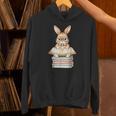 Cute Reading Bunny Easter Books Reader Teacher Girls Women Unisex Hoodie Cute Reading Bunny Easter Books Reader Teacher Girls Women Unisex Hoodie