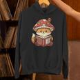 Cute Shiba Inu Mushroom Hat Reading Book Art Unisex Hoodie Cute Shiba Inu Mushroom Hat Reading Book Art Unisex Hoodie