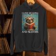 Cute Sloth Reading Book School Librarian Teacher Student Unisex Hoodie