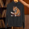 Cute Tiger Is Reading a Book Reading Tiger Unisex Hoodie