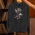 Dark Academia Aesthetic Gothic Book Candle Skull Red Rose Unisex Hoodie
