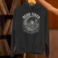 Dead Tired Still Awake Skeleton Moon Reading Unisex Hoodie