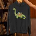 Dinosaur Librarian Book Lover Reading Brontosaurus Unisex Hoodie