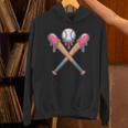 Dripping Pink Baseball Crossed Bats Summer Unisex Hoodie Dripping Pink Baseball Crossed Bats Summer Unisex Hoodie