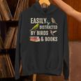 Easily Distracted By Birds & Books Vintage Birder Unisex Hoodie