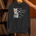 Easily Distracted By Books Wine And Cats Lover Unisex Hoodie