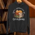 Easily Distracted By Cats And Books Cat And Book Lover Unisex Hoodie