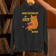 Easily Distracted By Cats And Books For Cat And Book Lover Unisex Hoodie Easily Distracted By Cats And Books For Cat And Book Lover Unisex Hoodie