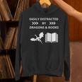 Easily Distracted By Dragon And Books Nerds Unisex Hoodie Easily Distracted By Dragon And Books Nerds Unisex Hoodie