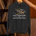 Easily Distracted By Dragons & Books Cool Reading Books Unisex Hoodie