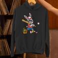 Easter Bunny Baseball Player Batter Rabbit Boys Kids Men Unisex Hoodie
