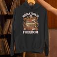 Education Is Freedom History Month Book Black Teacher Unisex Hoodie