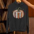 Fall Book Pumpkin Retro Reading Halloween Teacher Unisex Hoodie